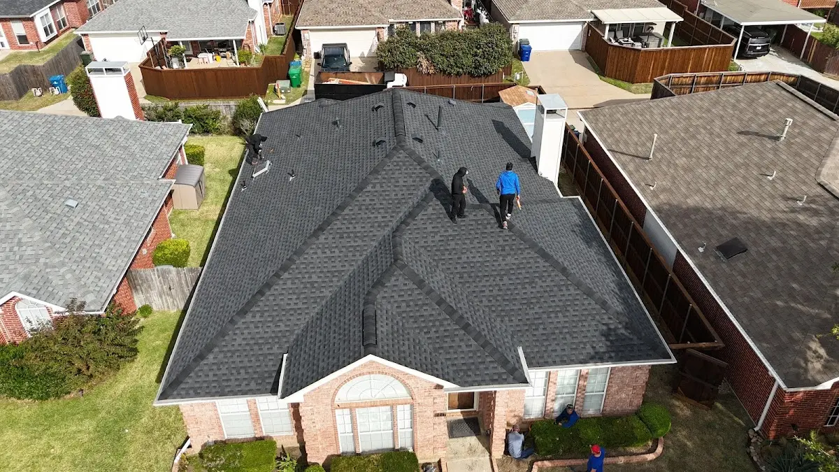 Slate & Tile Roof Repair work in progress on a Shaw Heights property